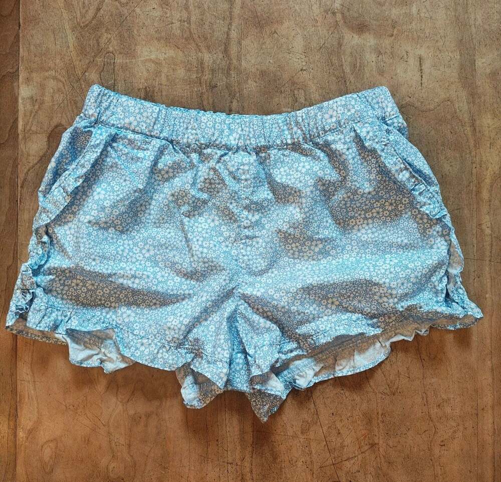 Classic Prep Light Blue Daisy Print Girls' Shorts